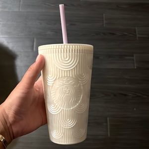 Starbucks Pearl White Siren 16oz cup